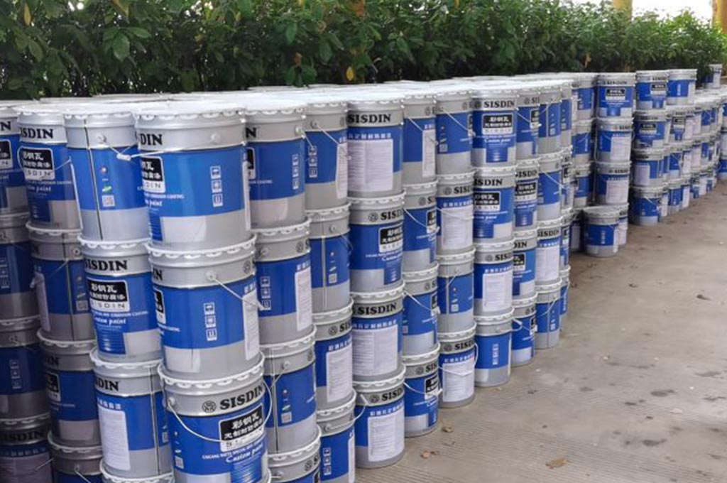 運抵現(xiàn)場的CW308 (厚漿)耐久型彩鋼瓦翻新專用防銹底漆